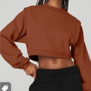 ALO yoga cropped crewneck sporty top